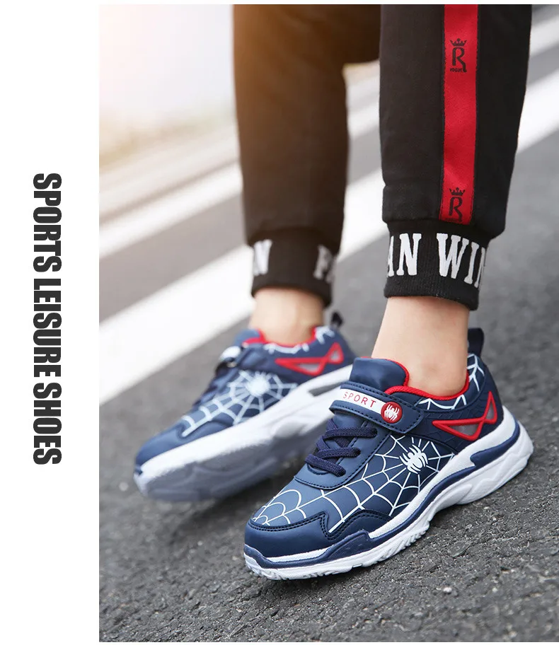 2019 Autumn Winter Spiderman Children Sneakers Boys Shoes Light Kids Shoes For Boy Casual Sport Running Leather Child Shoes (14)
