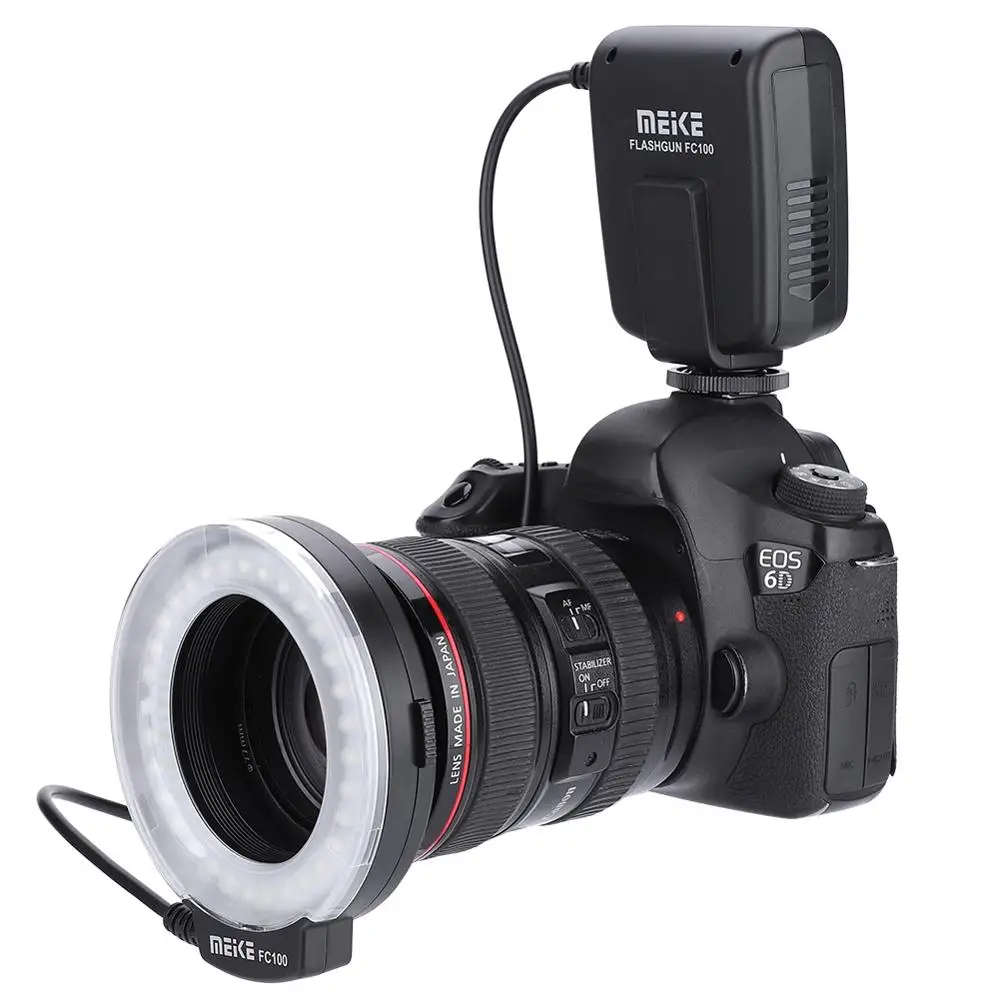 Meike FC 100 FC100 ручной светодиодный макросъемный кольцевой светильник с 7 переходными