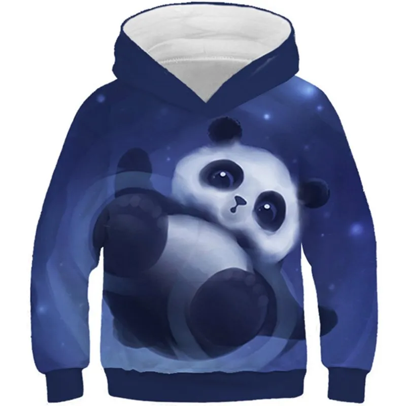 

New 2022 Children Cartoon 3D Hoodies Boys Girl Lovely Panda Anime Print Hooded Sweatshirts Kids Pullovers Clothes 4-13 Years Old