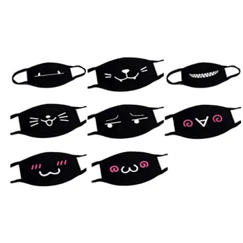 

Unisex Mouth Reuse Maskas White Cute Anime Kawaii Muffle Face Cover Adjustable Print cotton maska mondkapjes masque dropship 526