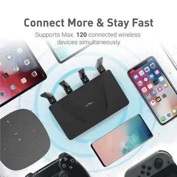 GL.iNet GL-AX1800(Flint) WiFi 6 Router -Dual Band Gigabit Wireless ,5 x 1G Ethernet Ports ,Amazing OpenVpn&WireGuard Speed 2