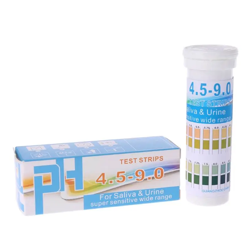 150 полосок в бутылках PH Тест-бумага диапазон PH 4,5-9,0 для мочи и слюны индикатор