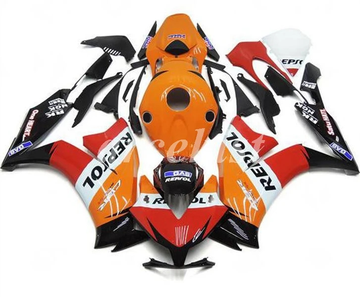 Литьевая Форма ABS полный обтекатель комплект Подходит для HONDA CBR1000RR 2012 2013 CBR 1000RR тела набор желтый синий - Цвет: Repsol