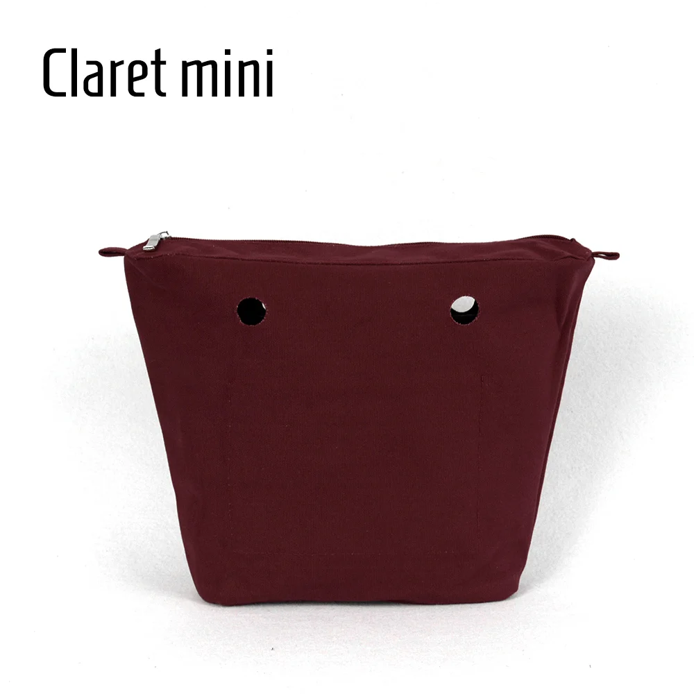 Claret Mini Tanqu водонепроницаемая внутренняя подкладка Obag вставка карман на молнии классический мини холст внутренний карман для O сумка - Цвет: Claret Mini