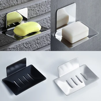 

Stainless Steel Bathroom Shower Soap Box Dish Storage Plate Tray Holder Case Soap Holder Housekeeping Container Organizers