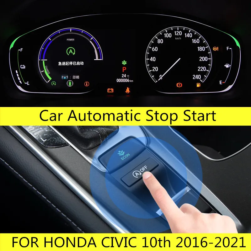 CAR Automatic Stop Start System Off Closer Close Control Sensor Plug Smart Stop Cancel For Honda Civic 10th 2016 2017 2018 2019