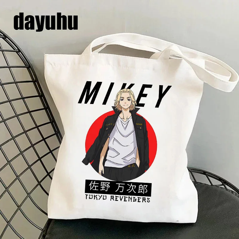 Anime Manga Tokyo Revengers Tote Bag Canvas Shoulder Bag Eco Hip Hop Shopping Bag Women Tote Harajuku Shopper Bag Female 