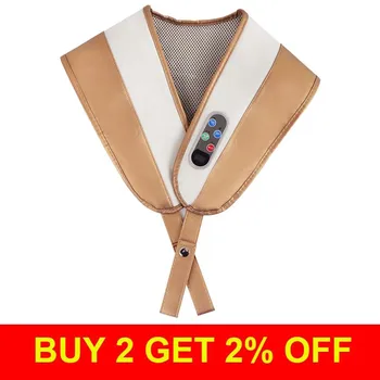 

Electric Neck Roller Massager for Back Pain Shiatsu Infrared lamp Massage Pillow Gua Sha Products Body Health Care Relaxation