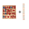 Montessori Early Educational Toys Wood Mobile Alphabet Box English Blue/ Red Letters Pieces Preschool Teaching Aids Activities 1