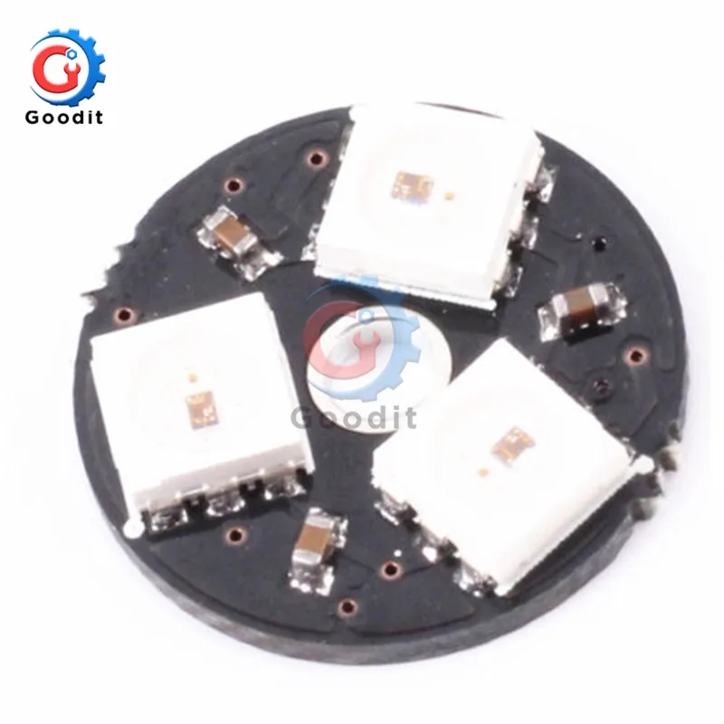 RGB LED Ring 3 Bits LED WS2812 5050 RGB Ring Lamp Light with Integrated Drivers For Arduino Lights