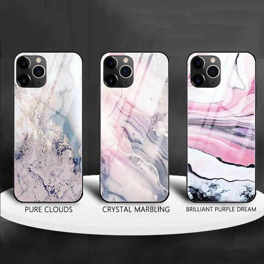 Градиентный чехол из закаленного стекла для iPhone 11 Pro MAX, чехол с изображением звездного неба для iPhone 11 Pro MAX, цветные Чехлы, чехол