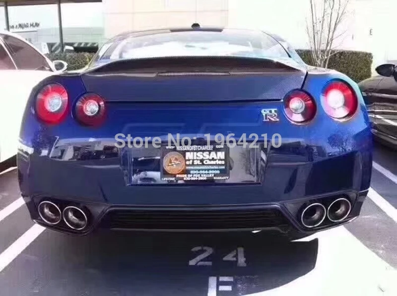 Автомобильный Стайлинг для Nissan GTR R35 углеродного волокна задний багажник Комплект кузова автомобиля Тюнинг часть заднего для багажника, бампера Крышка для Nissan GTR R35