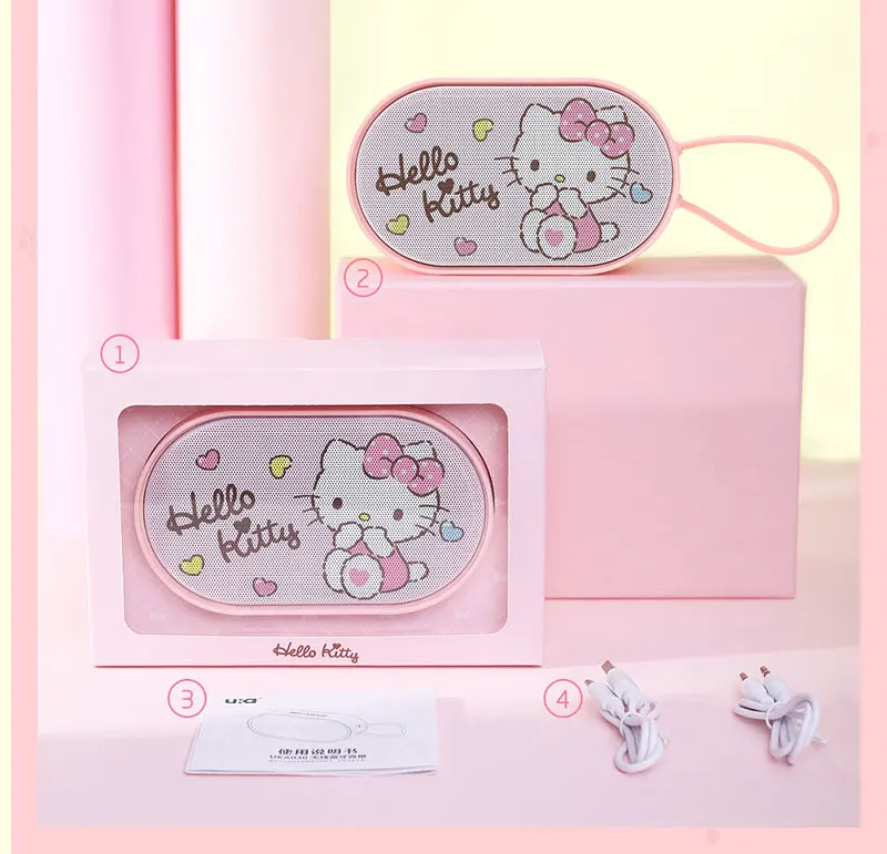 motorcycle bluetooth speakers Hello Kitty Bluetooth Speaker Mini Cute Cartoon Portable Outdoor Wireless Speaker Support TF Card AUX Bluetooth 5.0 best portable bluetooth speaker