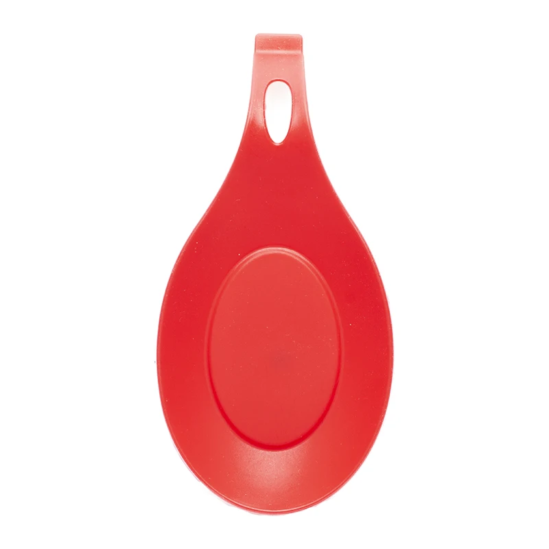 Еда Класс силиконовый коврик для ложки силиконовые теплостойкая Подставка для ложки выпить стакан каботажное судно распродажа, кухонный инструмент 5z - Цвет: red