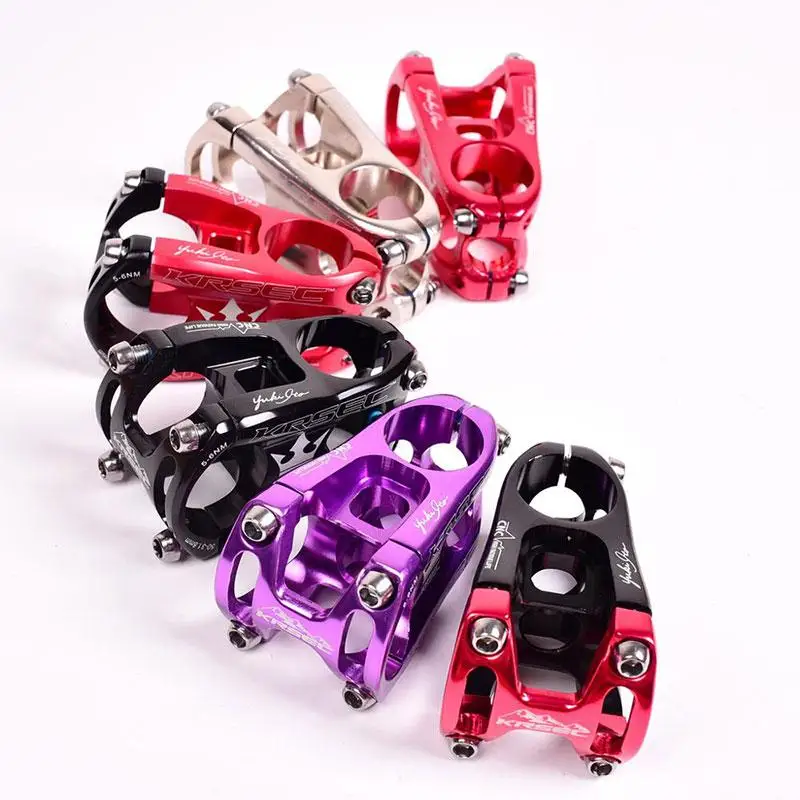 Bike Stem KRSEC 31.8*28.6*50mm MountainBike Cycling Aluminium Alloy CNC Bicycle Stem MTB Cross Country Road Bike Accessories