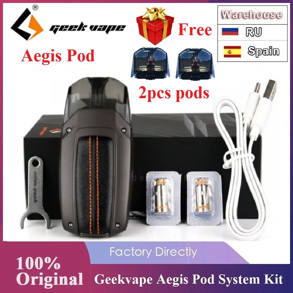 Русском/испанском оригинальный Geekvape Aegis Pod Системы комплект 800 мА/ч Батарея & 3 5 мл