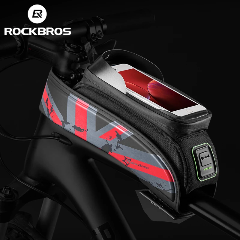 ROCKBROS - sac de Tube supérieur de vélo, sacoche avant de vtt