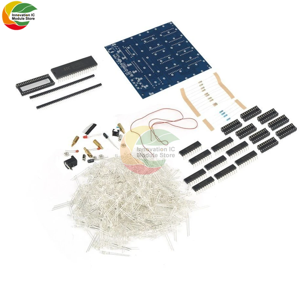 kit 8x8x8mm led cubo de luz peças