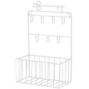 

Decorative Wall Shelf Wall Mounted Storage Rack Key Jewelry Hook Sundries Storage Box Shelf Home Hanging Hooks Home Decoration