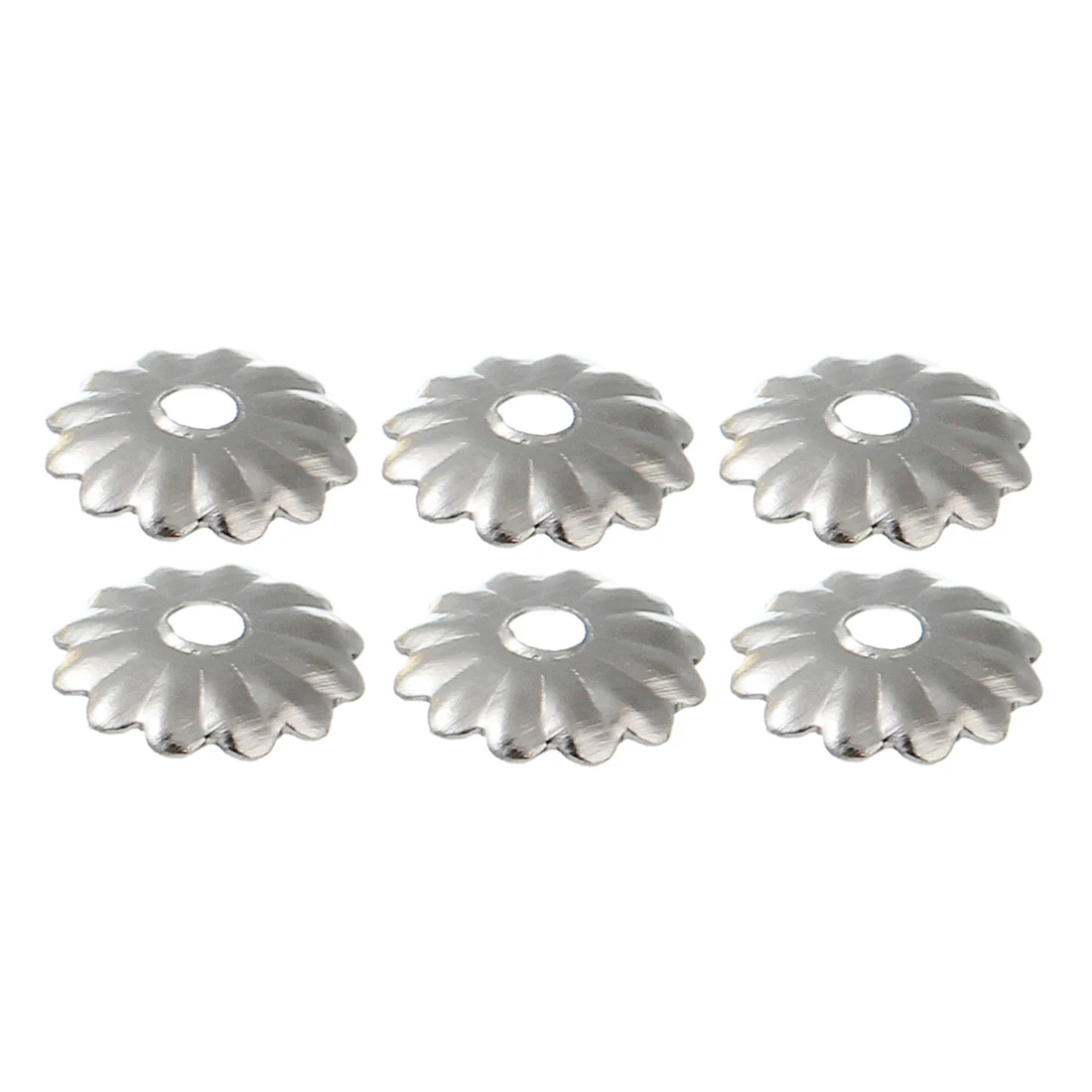 100 teile/los Größe 5mm Hohle Blumenmuster Charm Bead Caps Rhodium/Silber Farbe Endkappen für DIY Schmuck Machen Erkenntnisse – Detail 10