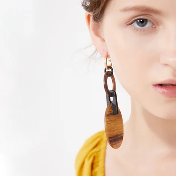 

Amorita boutique Exaggerated circular design drop earrings