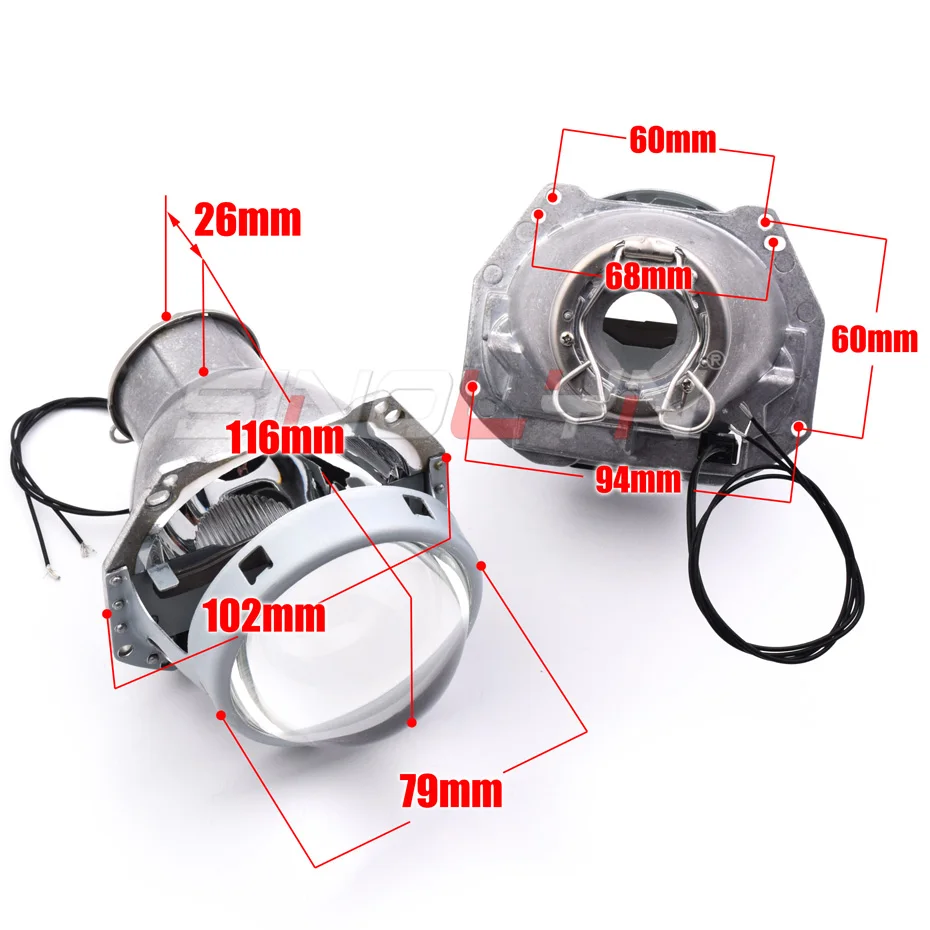 Comprar Lentes de faro HID proyector bi xenon para Hella H7 3,0 lente accesorios de coche retroajuste uso H7 D2S D2H bombillas LED halógenas de xenón
