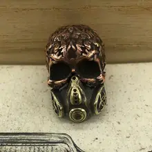 EDC инструменты латунь нож бисер резьба латунь череп бусы на шнурок Паракорд Нож многофункциональный брелок DIY кулон#157