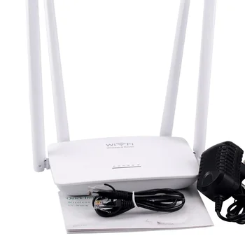 

EU Plug 300Mbps Wireless WiFi Router Smart High Power 4 Antennas Wide Coverage Easy Setup Wifi Range Amplifier Wireless Router