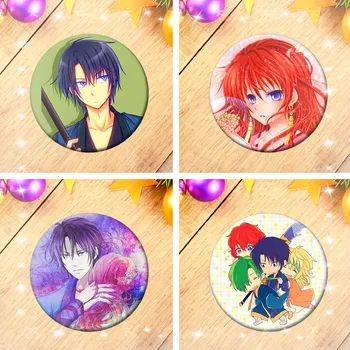 

Akatsuki no yona Brooches Badge Anime Cartoon Figure Round Metal Display Brooch Pin Jewelry