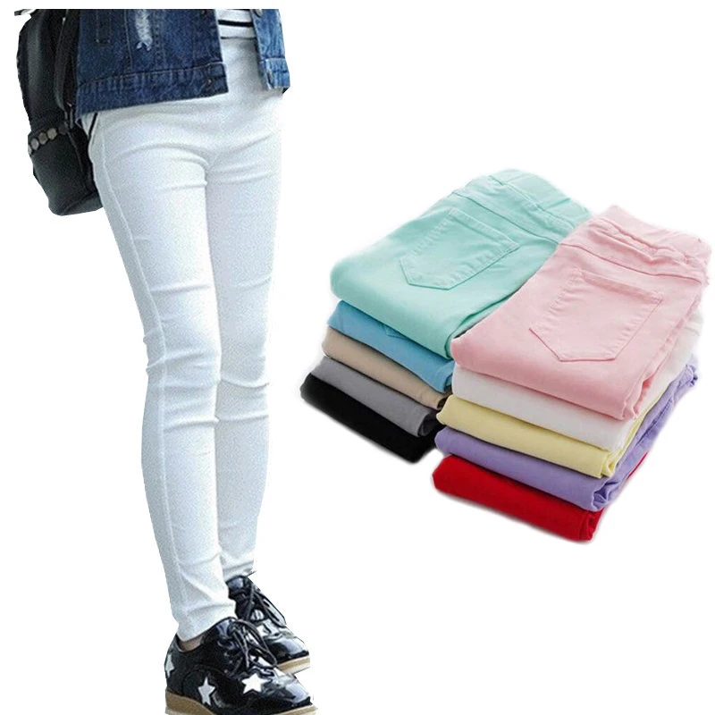 Spring Girls Leggings Pencil Pants Kids Trousers for 3-12 Year girls pants girls trousers kids pants