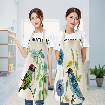 

Little Cute Birds Pictures Printing Kitchen Apron Animals Cotton Apron Home Living Cooking Coffee Shop Cleaning Aprons