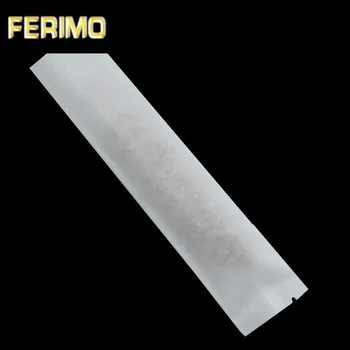 

300Pcs/lot Open Top White Kraft Paper Coffee Packaging Bags Heat Sealable Powder Snack Storage Pouch Retails Flat Vacuum Packing