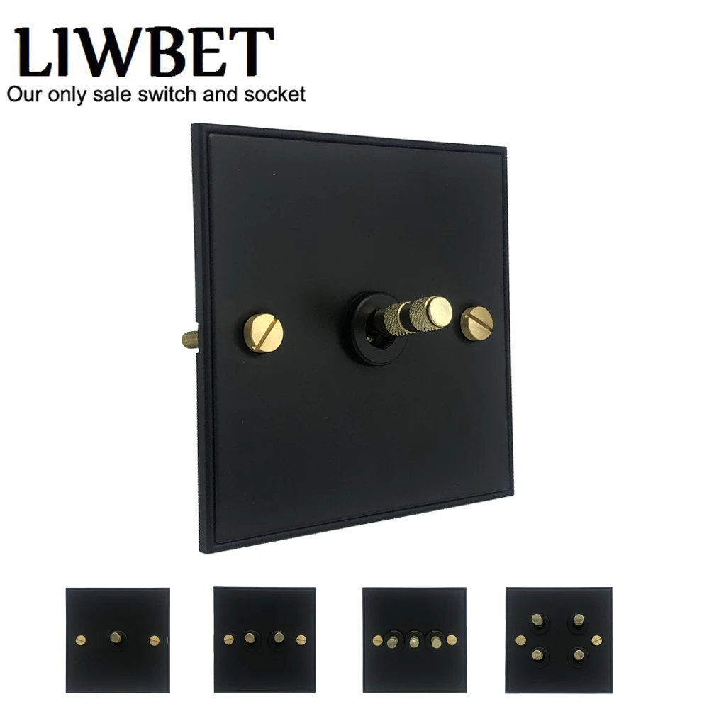 Liwbet 1 Gang / 2 Gang / 3 Gang / 4 Gang 2 Way Wall Switch And Black