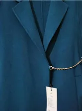 Woolen Coat Belt-Chain Long Winter Women Autumn New And Lapel Simple Straight AIGYPTOS