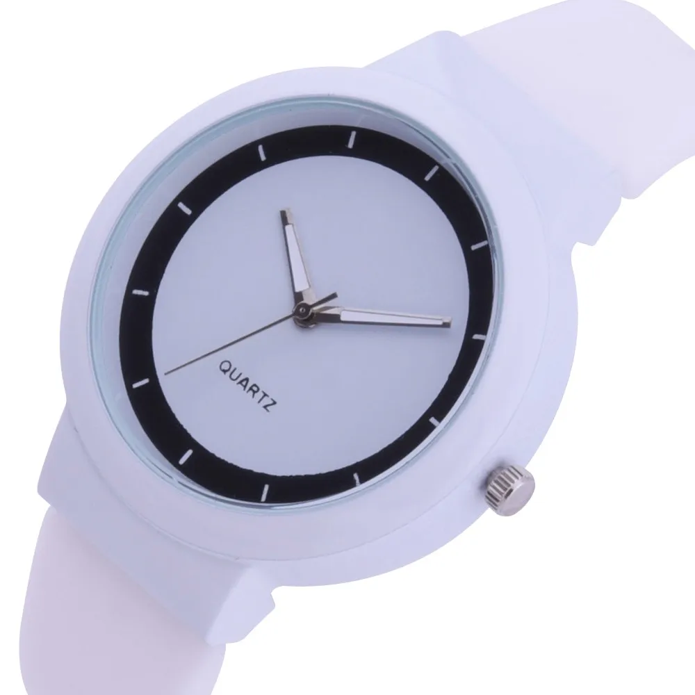Женские кварцевые часы с браслетом наручные силиконовый ремешок аналоговые кварцевые круглые наручные часы