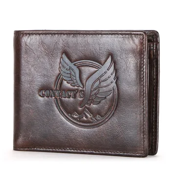 

100% Genuine Leather men's wallet Brand NEW Small Coin Purse Short Male Money Bags Bifold Wallets High Quality Card Holders
