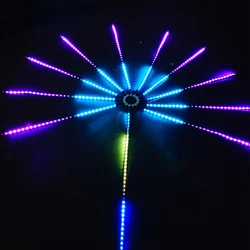 Led controle de som sinfonia firework luz diy sonho ambiental ano novo casamento música controle kit completo sonho meteoro luz