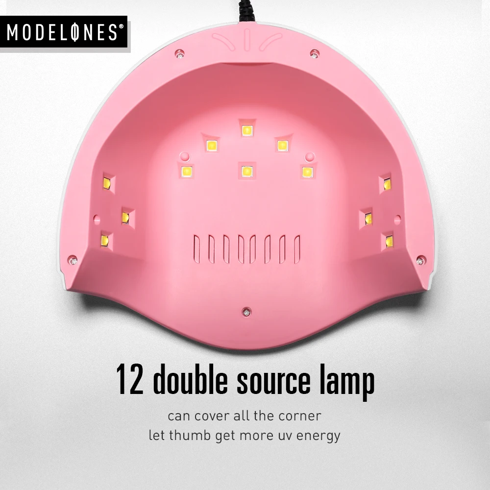 Modelones 24 Вт УФ светодиодная лампа для сушки ногтей всех типов гель 12 светодиодов