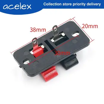 

2Pcs Plastic 4 Positions Connector Terminal Push In Jack Spring Load Audio Speaker Terminals Breadboard Clip