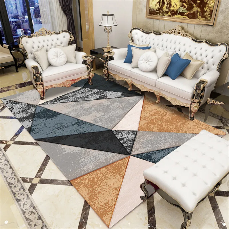 

Carpet for Living Room Children Rug Kids Room Decoration Carpet Home Hallway Floor Bedroom Bedside Mats 3D Geometric Pattern