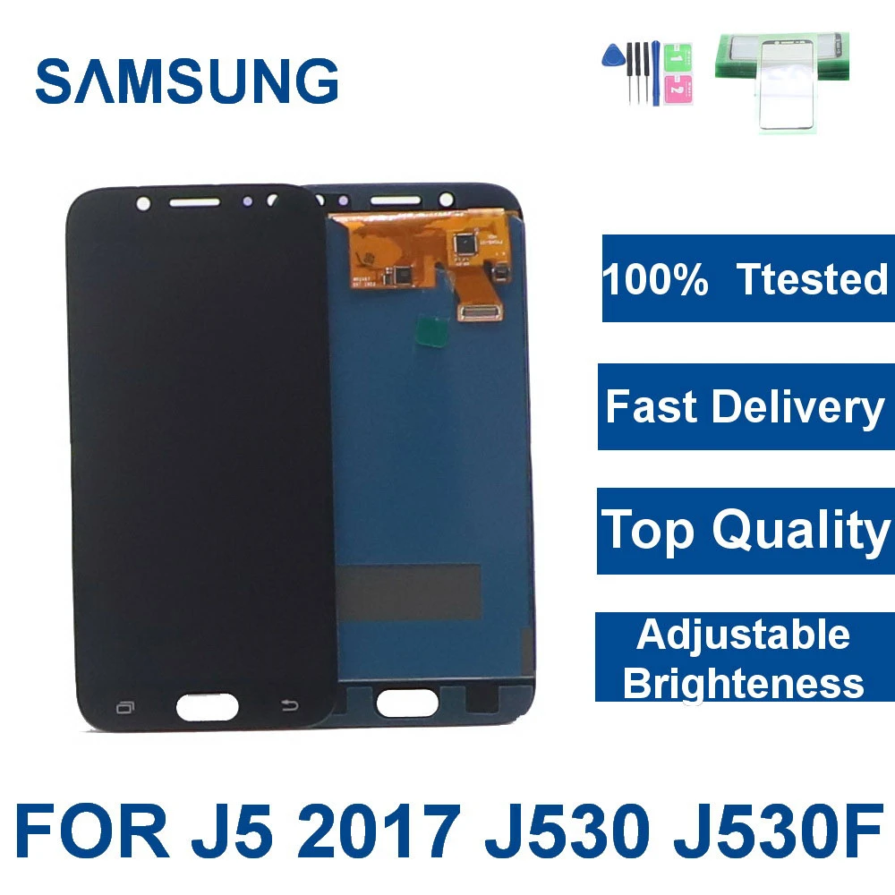 5 2 J530 Lcd Display For Samsung Galaxy J5 Pro 17 J530f Sm J530f Lcd Touch Screen Digitizer Assembly Brightness Adjustment Mobile Phone Lcd Screens Aliexpress