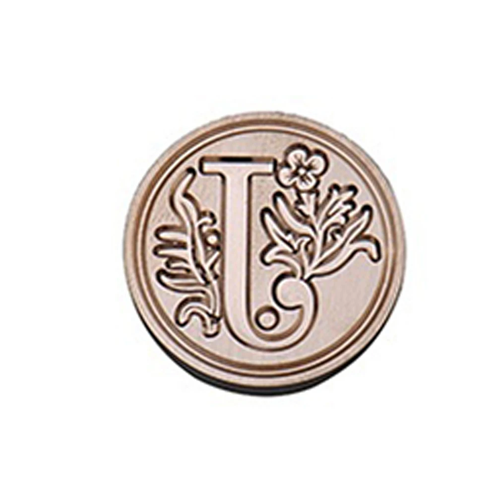 J Sealing Stamp Letters Brown Customize Vintage Envelope Candle Seal Fire Candle Seal European Alphabet A-Z 1 Set Logo Decor - Цвет: J