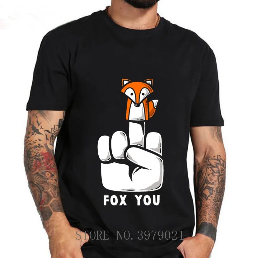 Fox You футболка 2020 с модным принтом для мужчин забавные хлопковые топы коротким