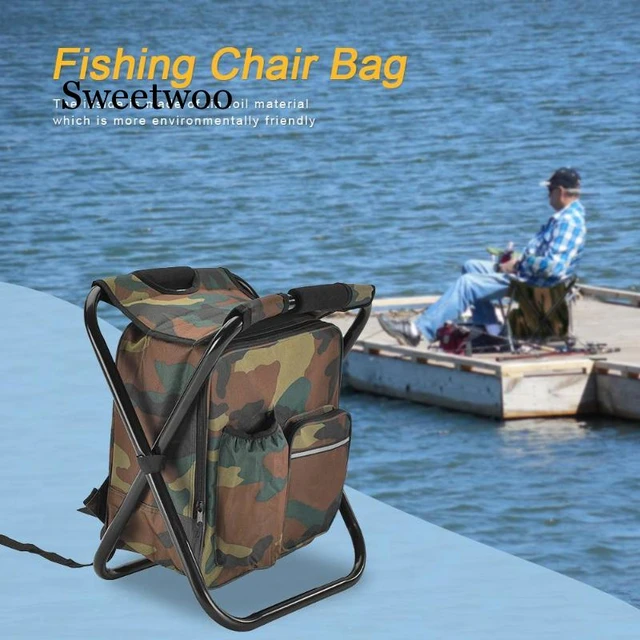 Outdoor Folding Chair Camping Fishing Chair Stool Backpack With Cooler  Insulated Portable Picnic Bag Hiking Seat Table Bags - AliExpress