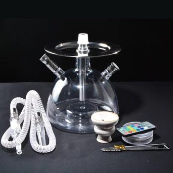 

Aclico Hookah Set LED luz Shisha con Sheesha cemica Bowl plstico manguera Metal pinzas para carbn tuberas de