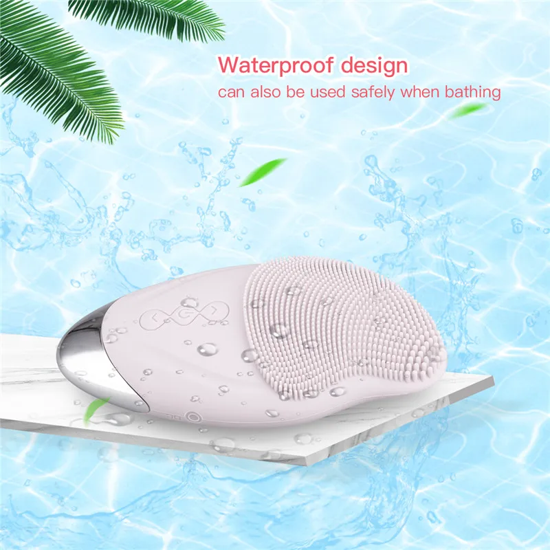 USB электрическая щетка для мытья лица массажная Водонепроницаемая силиконовая