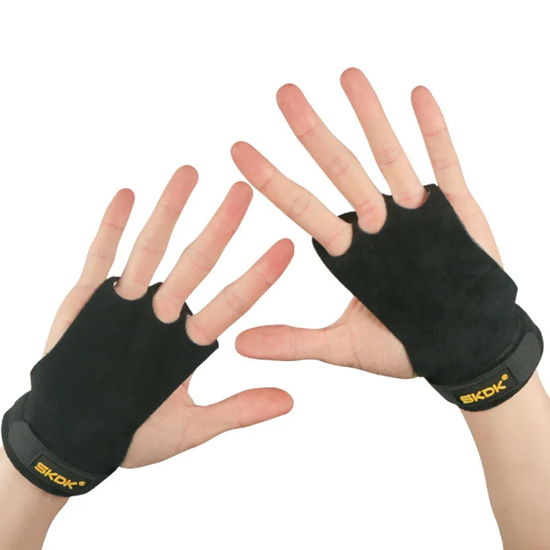 Leather Palm Gymnastic Grips Gloves Crossfit Weight Lifting Pull Up Bar Workout Bodybuilding Palm P