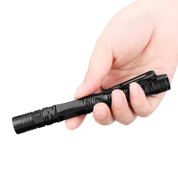 

LED waterproof Mini Portable Belt clip pen lamp Travel work flashlight Torch for Camping Hiking Out for AAA