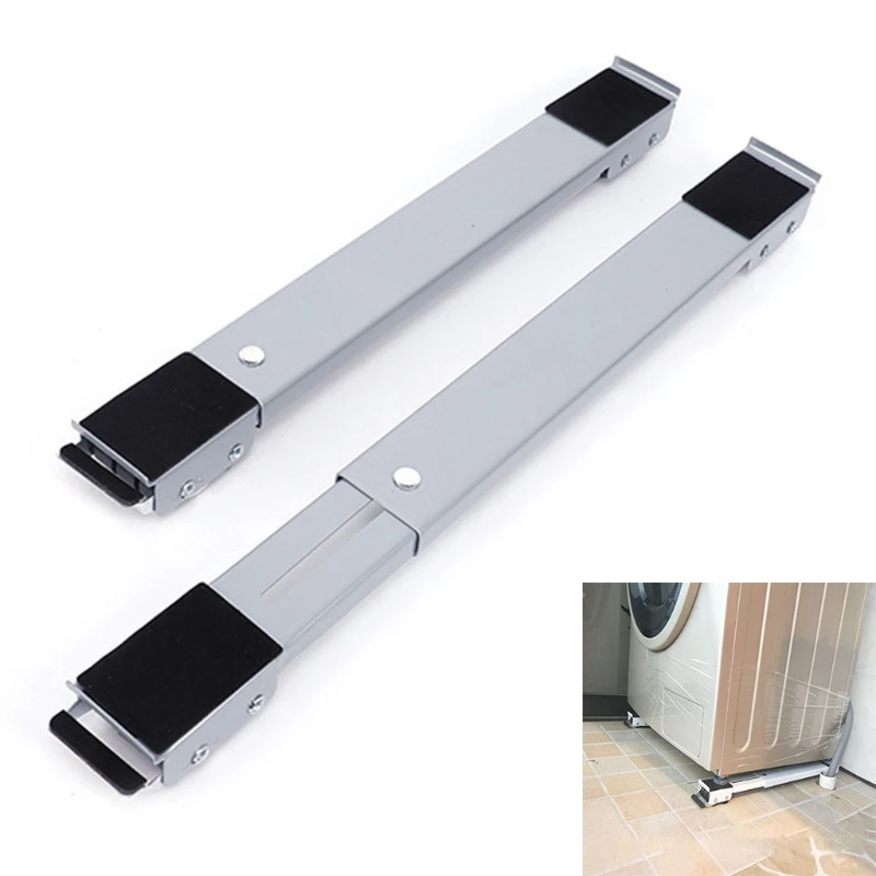2 Pcs Drum Washing Machine Refrigerator Mobile Base Stand Bracket Multi-functional Movable Trolley Fixed Mount Racks Adjustable |