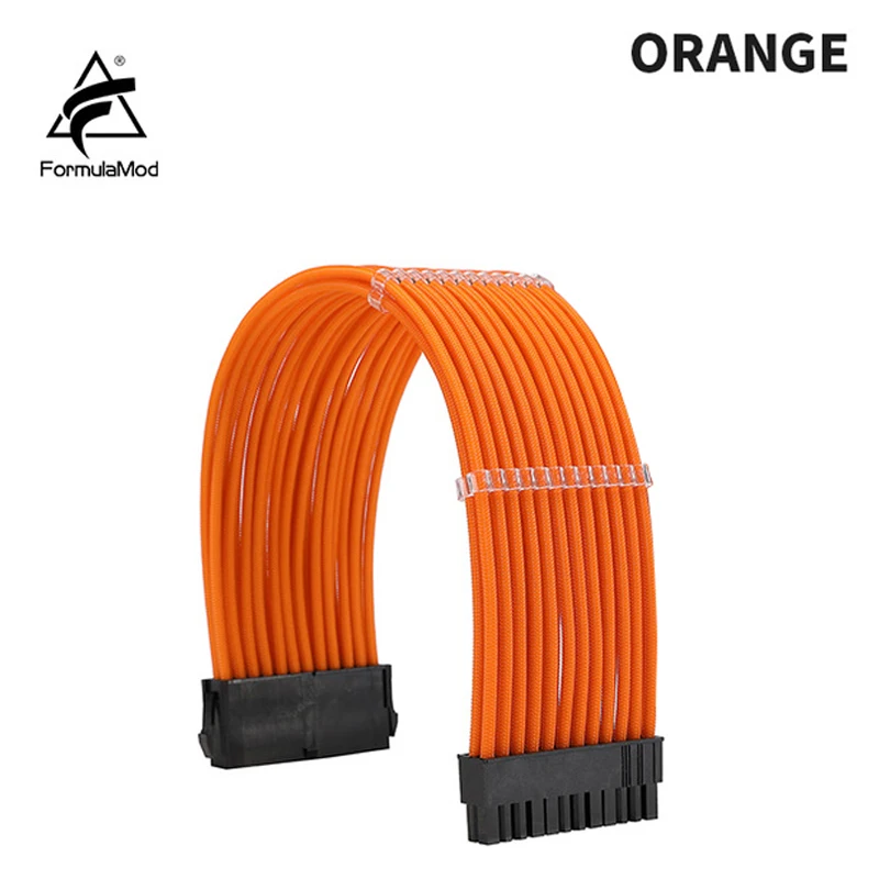 thumbnail image 1 of FormulaMod Fm-N24P ATX 24Pin Power Extension Cable For Motherboard 24 Pin 18AWG Solid Color Cables With Cable Comb, 1 of 5